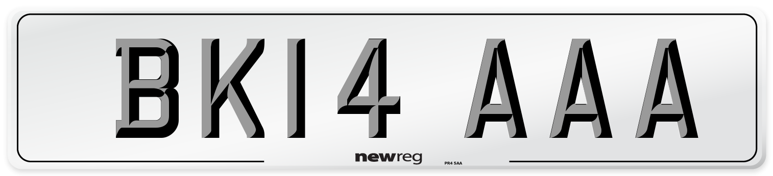 BK14 AAA Number Plate from New Reg
